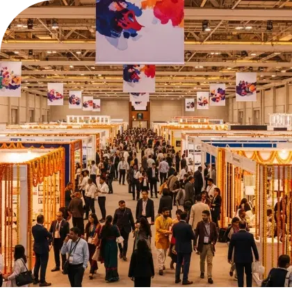 Exhibition hall at Bharat Vyapar Mahotsav